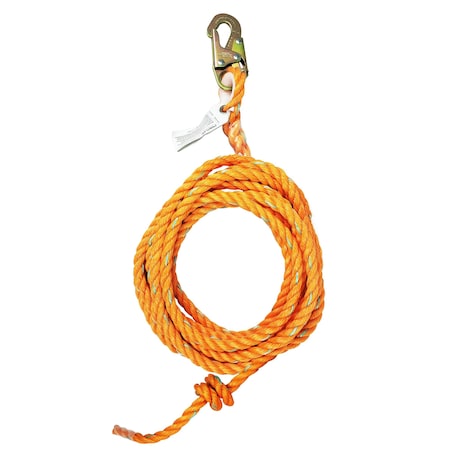 Frontline VLP Vertical Lifeline, 25 ft Length, 310 lbs Weight Capacity VLP25